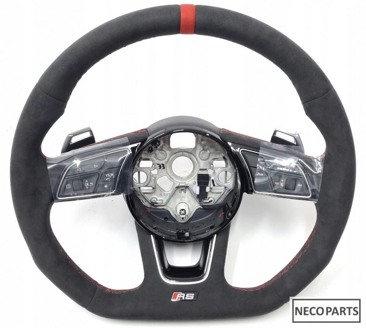AUDI RS3 S3 A3 8Y STUUR STUURWIEL MET RODE STIKSEL, Auto-onderdelen, Besturing, Gebruikt, -, -, -