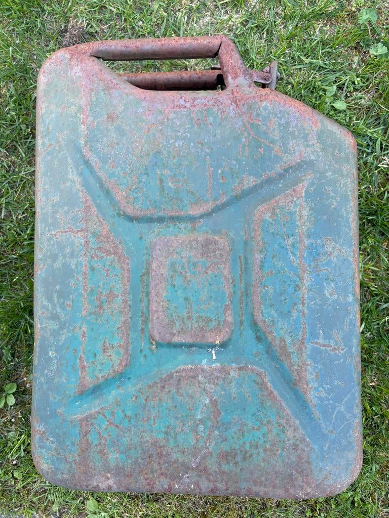 Originele WO2 Jerrycan - Groen, roestig, authentiek, Ophalen of Verzenden, Overige soorten, Overige gebieden, Overige typen