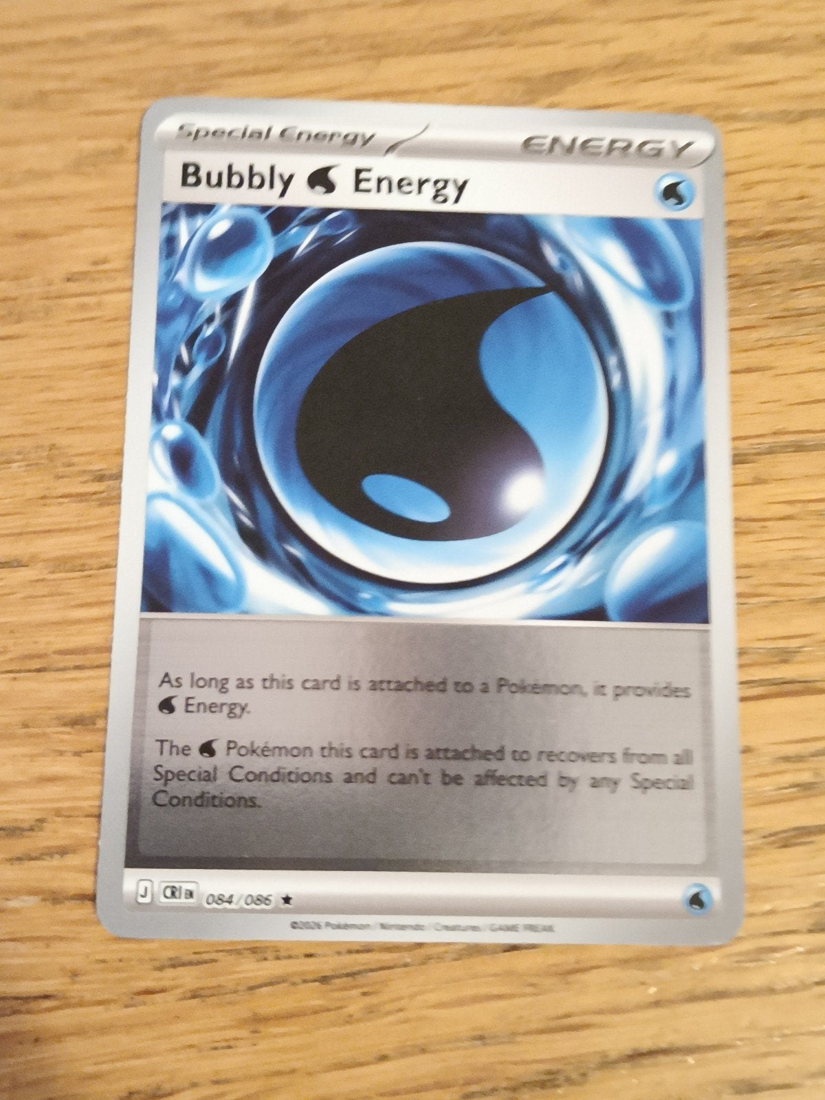 Bubbly energy reverse holo 084/086 chaos rising, Ophalen of Verzenden, Zo goed als nieuw, Losse kaart, Foil