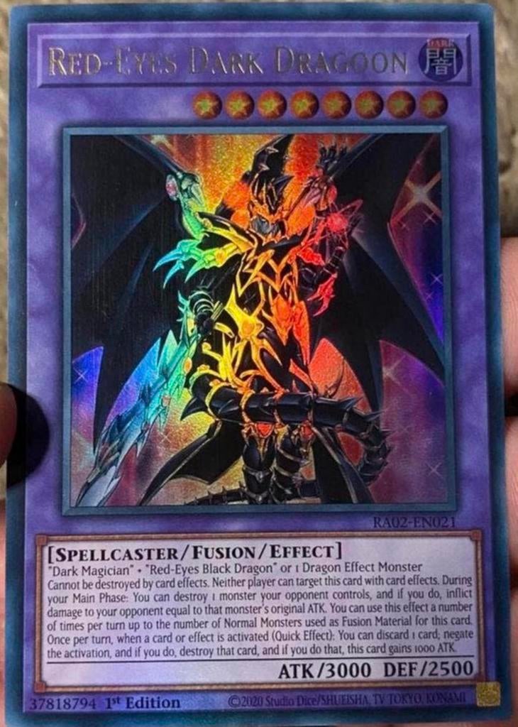 Yu-Gi-Oh! Red Eyes Dark Dragoon RA02 1st Mint  !, Hobby en Vrije tijd, Verzamelkaartspellen | Yu-gi-Oh!, Ophalen of Verzenden