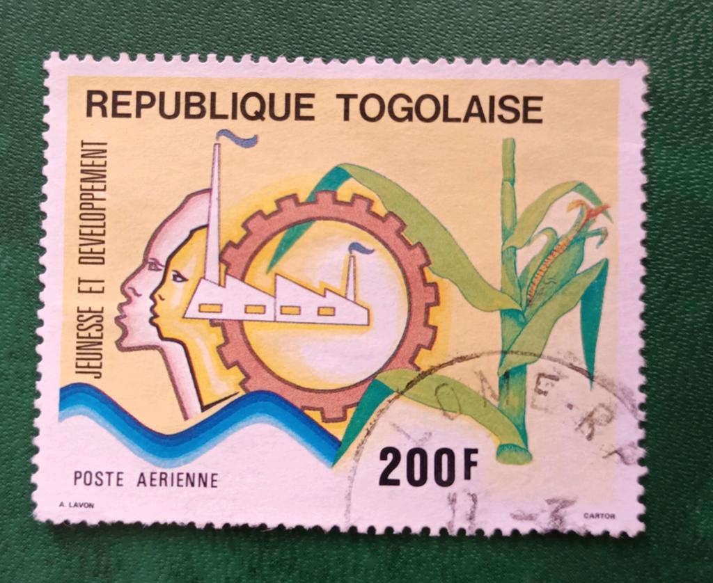Togo pz youth and development, Verzenden, Overige landen, Gestempeld