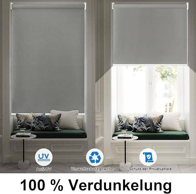 Zonwerend /Verduisterend Rolgordijn 1.40 x 1.40, Ophalen, Nieuw, 140 cm, Rolgordijn