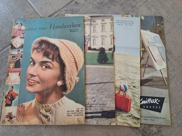 Vintage Handwerk en Knittax Succes Tijdschriften (1956-1960), Ophalen, Gelezen, Overige typen