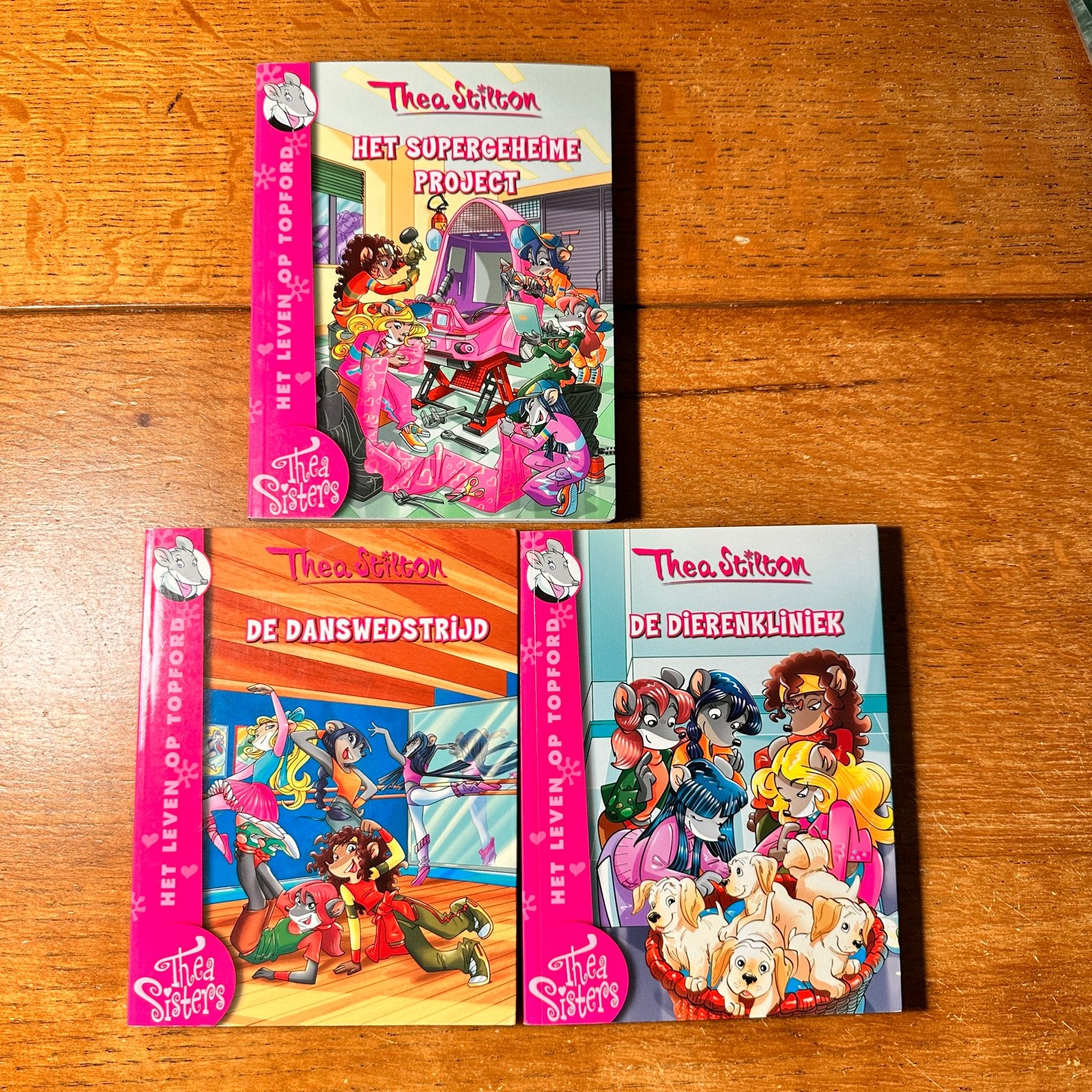 3 Thea Stilton boeken: Het Supergeheime, Danswedstrijd, Ophalen of Verzenden, Zo goed als nieuw, Fictie