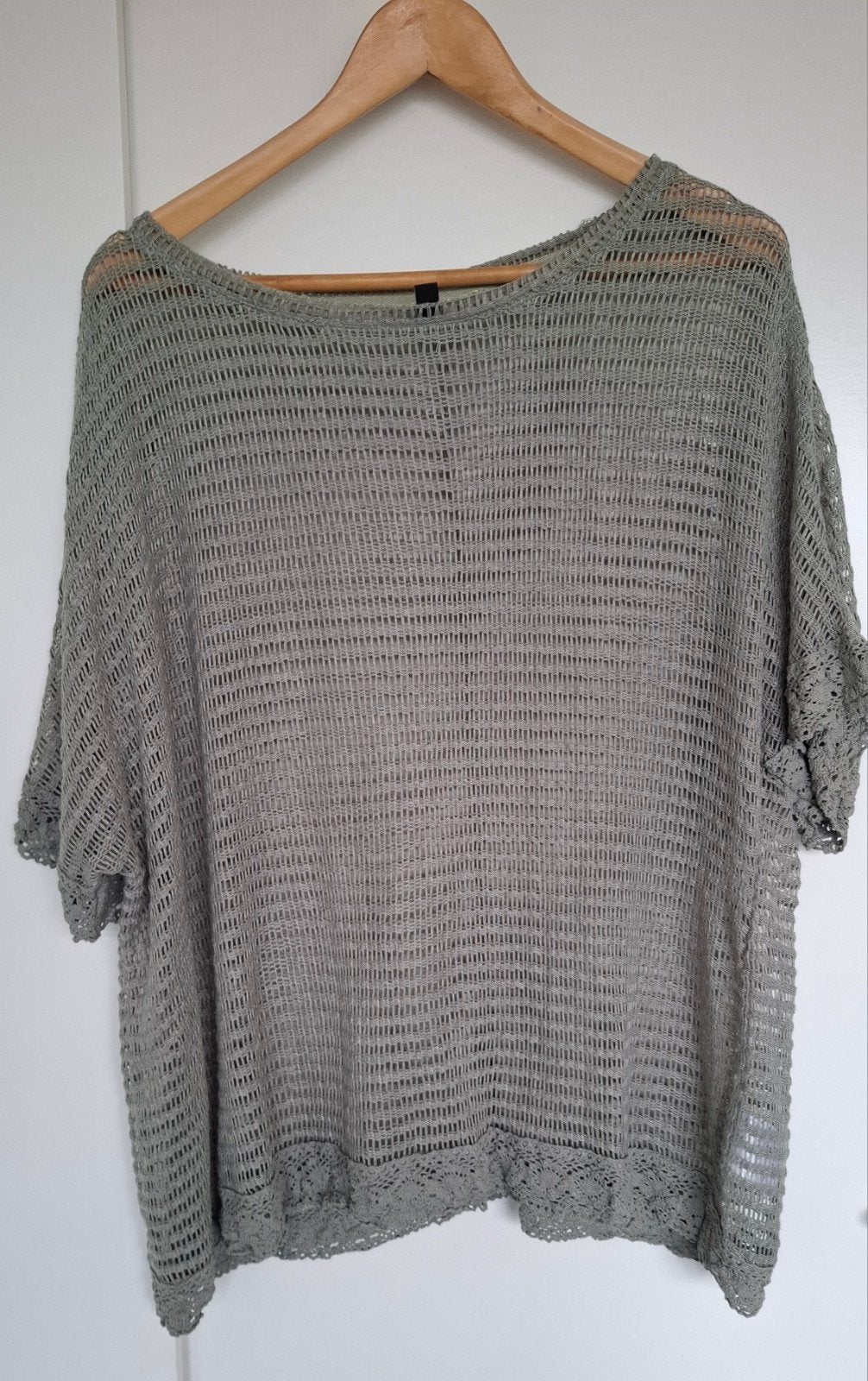 Maxi Blue gehaakte top, maat 46/48, Maat 46/48 (XL) of groter, Ophalen of Verzenden, Zo goed als nieuw, Korte mouw