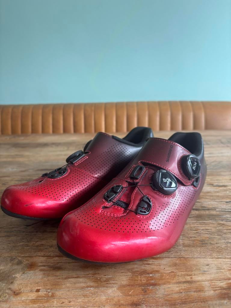 Rode Shimano RC7 fietsschoenen, Ophalen of Verzenden, Zo goed als nieuw, Overige maten, Schoenen