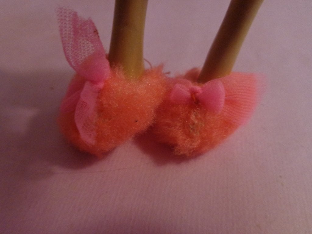 Barbie vintage slofjes fuzzy Barbie baby doll pink, Ophalen of Verzenden, Gebruikt, Accessoires