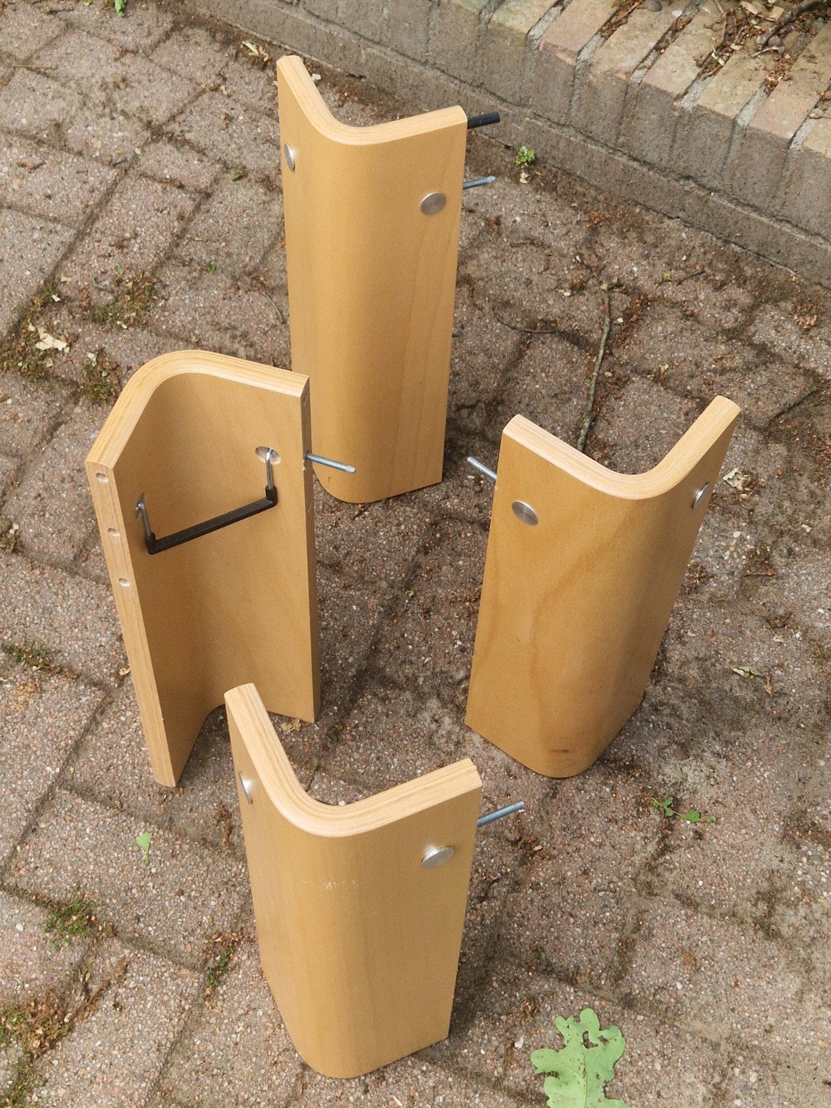 Auping Auronde poten 48cm  beuken., Verzenden, Zo goed als nieuw, Tweepersoons, Hout