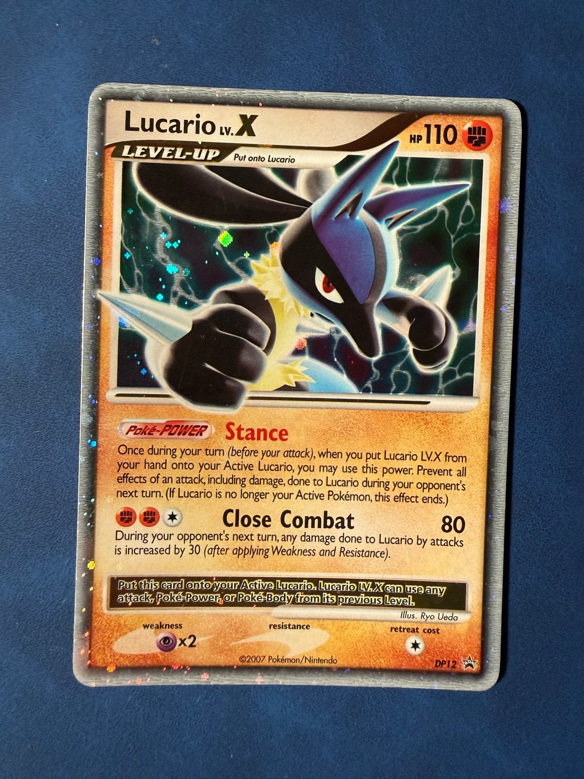 Lucario Lv. X (DP12) - Diamond and Pearl (2007) - Excellent, Ophalen of Verzenden, Gebruikt, Losse kaart, Foil