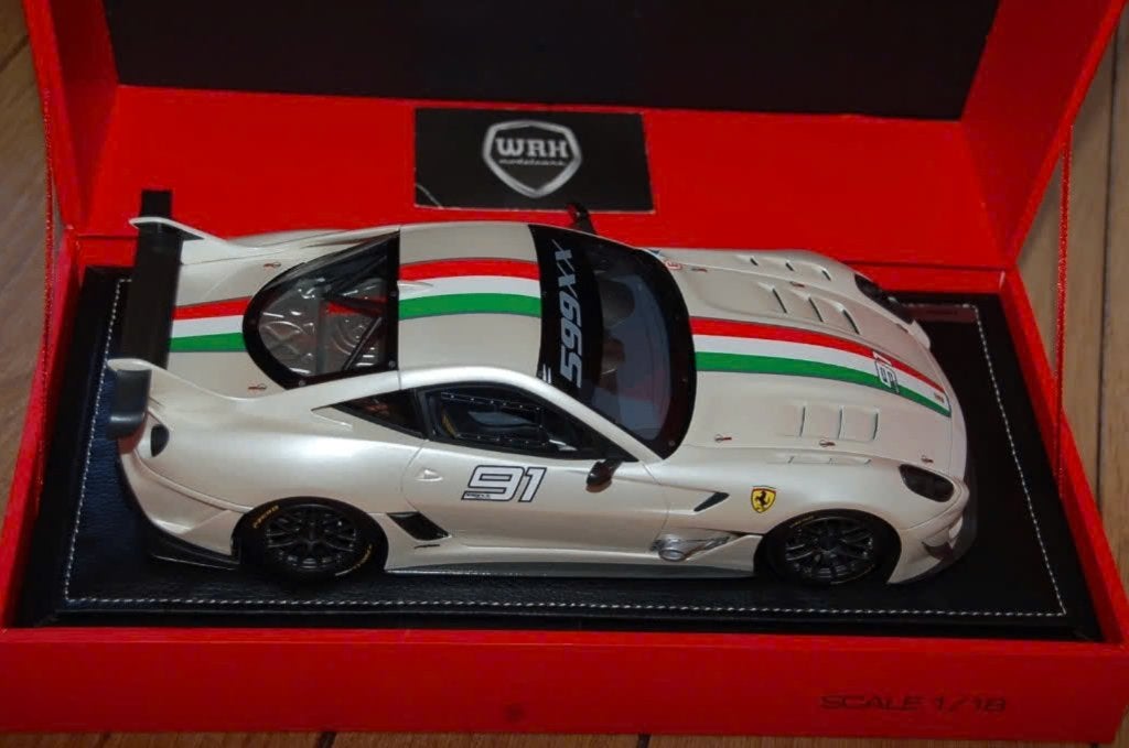 !! SALE !! 1:18 FERRARI 599 XX #91 SPA pearlwhite BBR WRH, Verzenden, Zo goed als nieuw, Auto, Overige merken