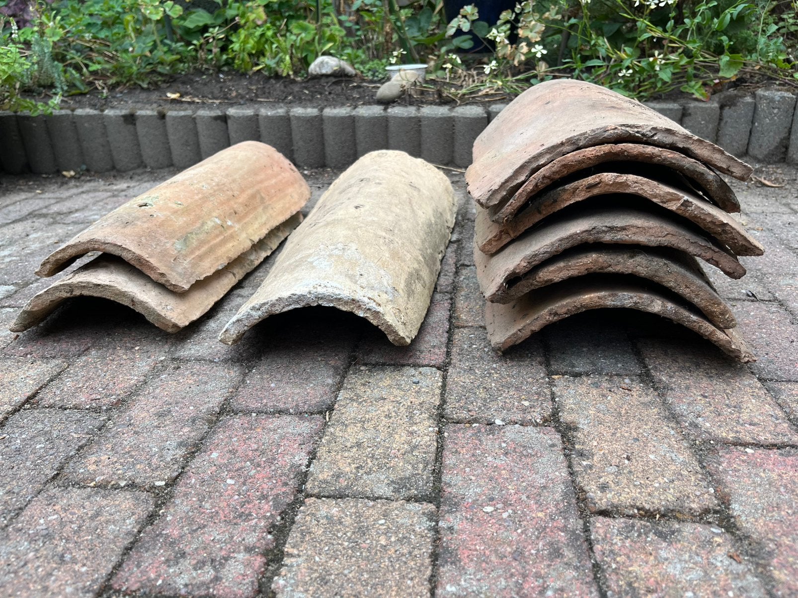 9 ouderwetse nokvorsten, Doe-het-zelf en Verbouw, Dakpannen en Dakbedekking, Ophalen, Gebruikt, Minder dan 5 m², Dakpannen