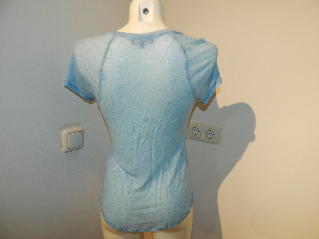 Isabel Marant etoile hemels blauw shirt oa zijde cashmere M, Korte mouw, Gedragen, Maat 38/40 (M), Isabel Marant
