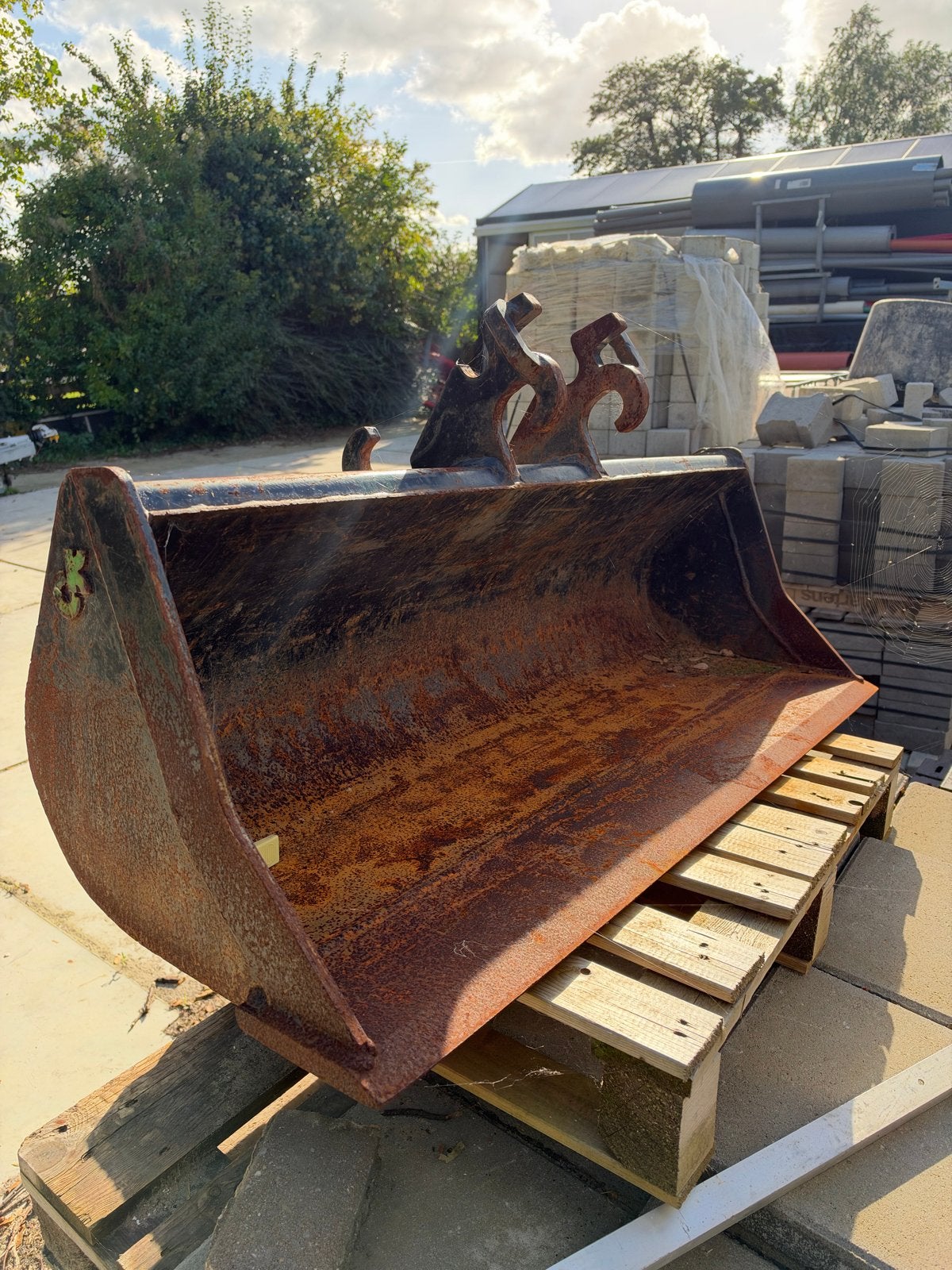 Graafmachine Grondbak Kraanbak 120cm - Zo goed als nieuw, Ophalen