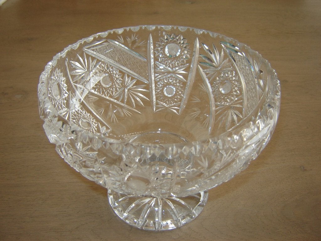 SCHAAL OP VOET KRISTAL !!!!!!!, Ophalen of Verzenden