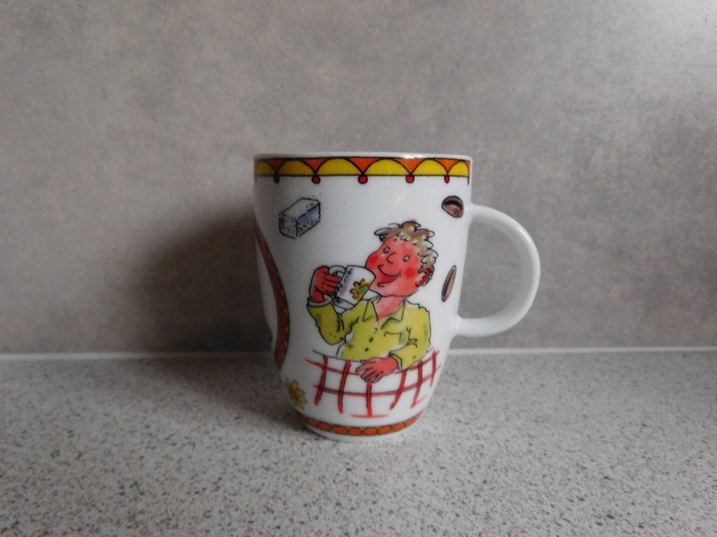 Mok Ha koffie THEO - 8x7 cm, Overige merken, Keramiek, Zo goed als nieuw, Overige stijlen