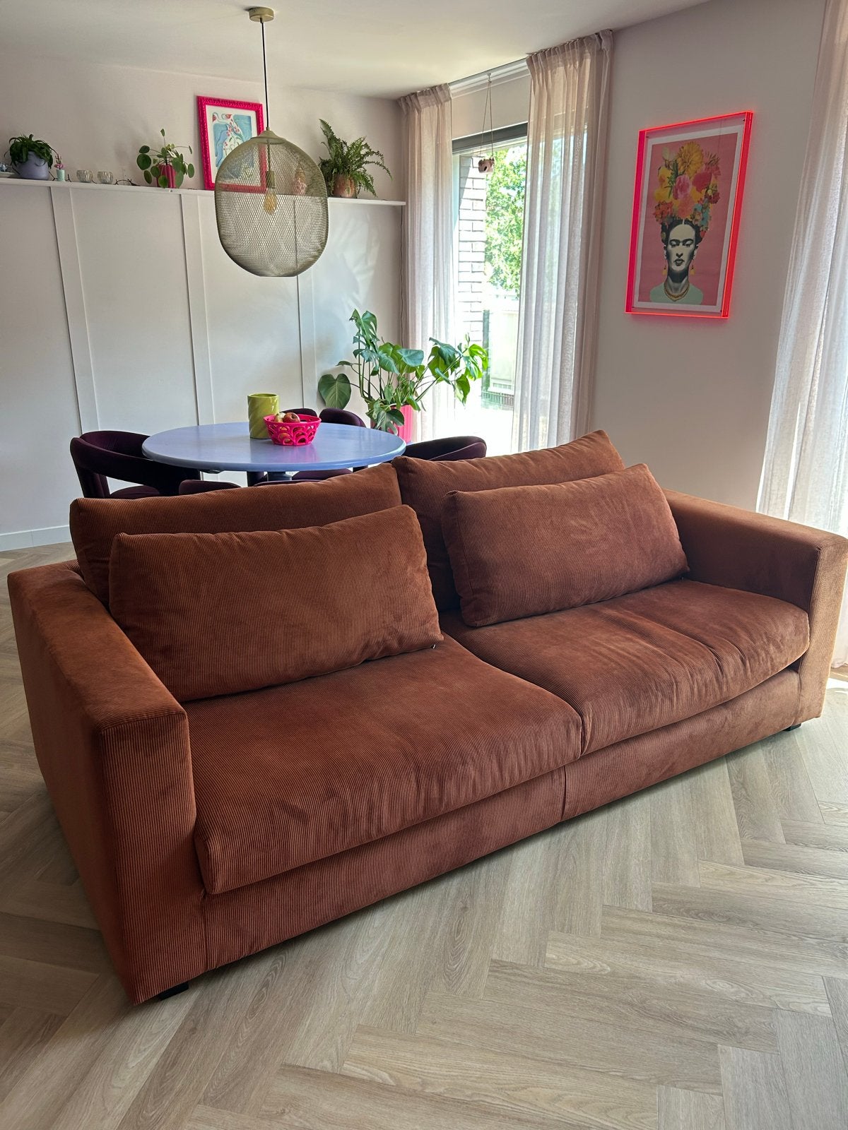 2,5-zitsbank Ekmond ribfluweel Roest van Loods 5, Huis en Inrichting, Banken | Bankstellen, Ophalen, 100 tot 125 cm, Driepersoons