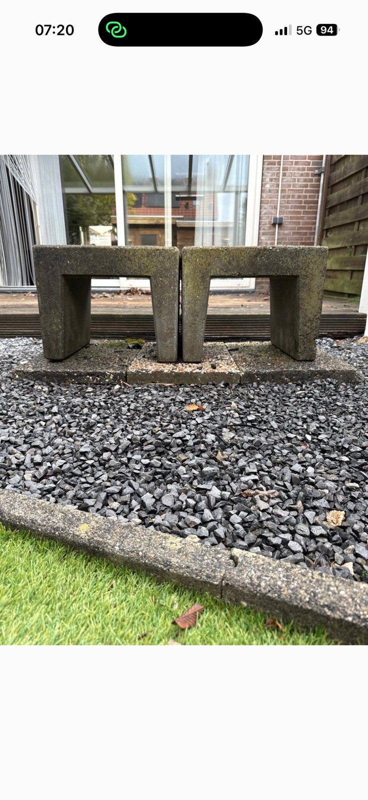 Twee betonnen kruk U-vorm gratis af te halen, Ophalen, Gebruikt, Beton, Overige typen