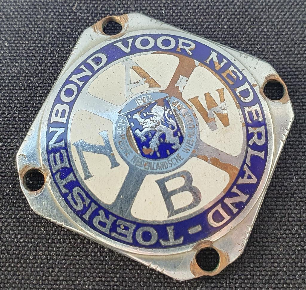 ANWB Grille Badge geëmailleerd, kleine uitvoering, Verzenden, Gebruikt, Auto's