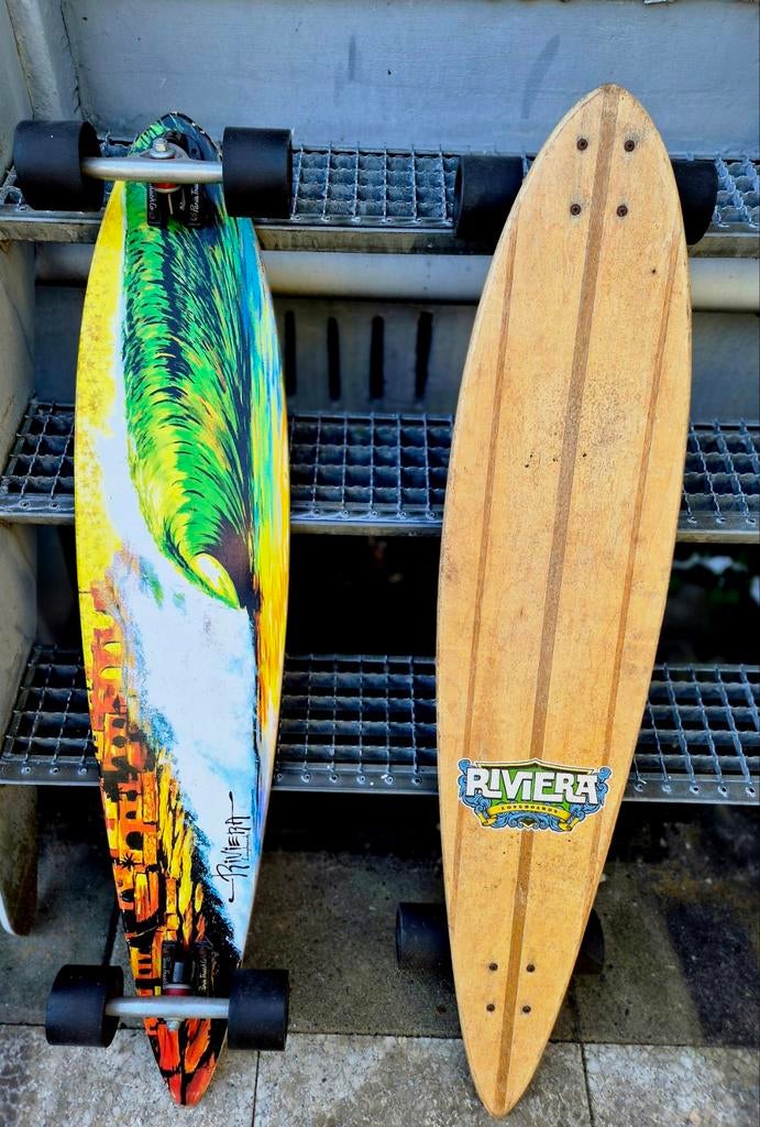 Twee originele Longboards: Riviera, Sport en Fitness, Skateboarden, Gebruikt, Skateboard, Longboard, Ophalen