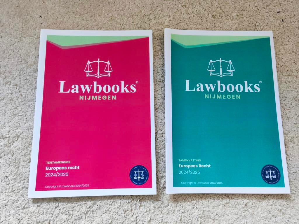 Lawbooks samenvatting Europees Recht Radboud Universiteit, Gamma, Lawbooks, Ophalen of Verzenden, WO