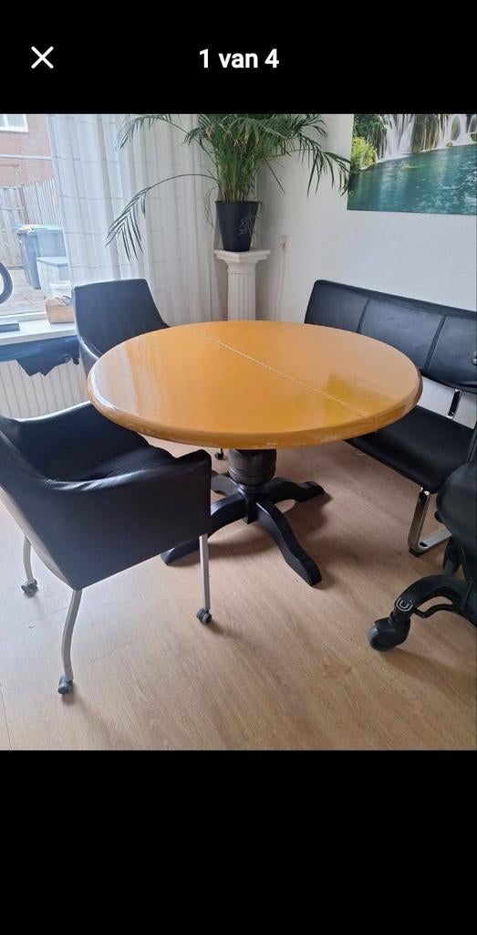 Eettafel uitschuifbaar, Ophalen of Verzenden, Eettafel