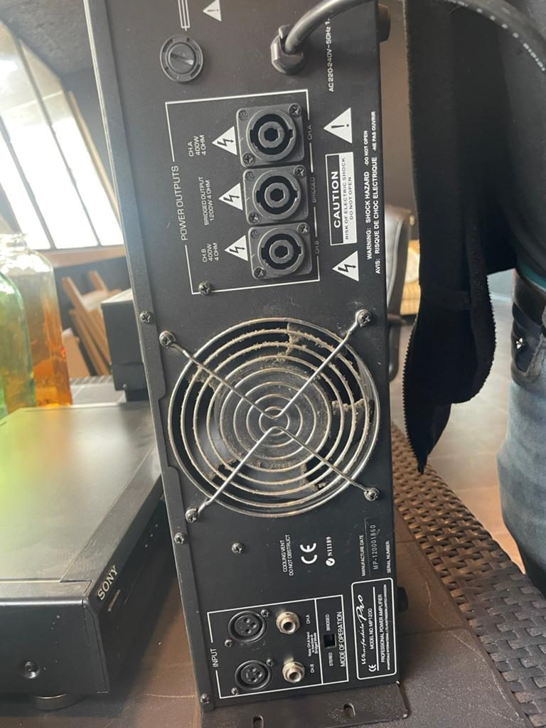 Wharfedale Mp1200 versterker, Ophalen of Verzenden, Zo goed als nieuw, Minder dan 500 watt