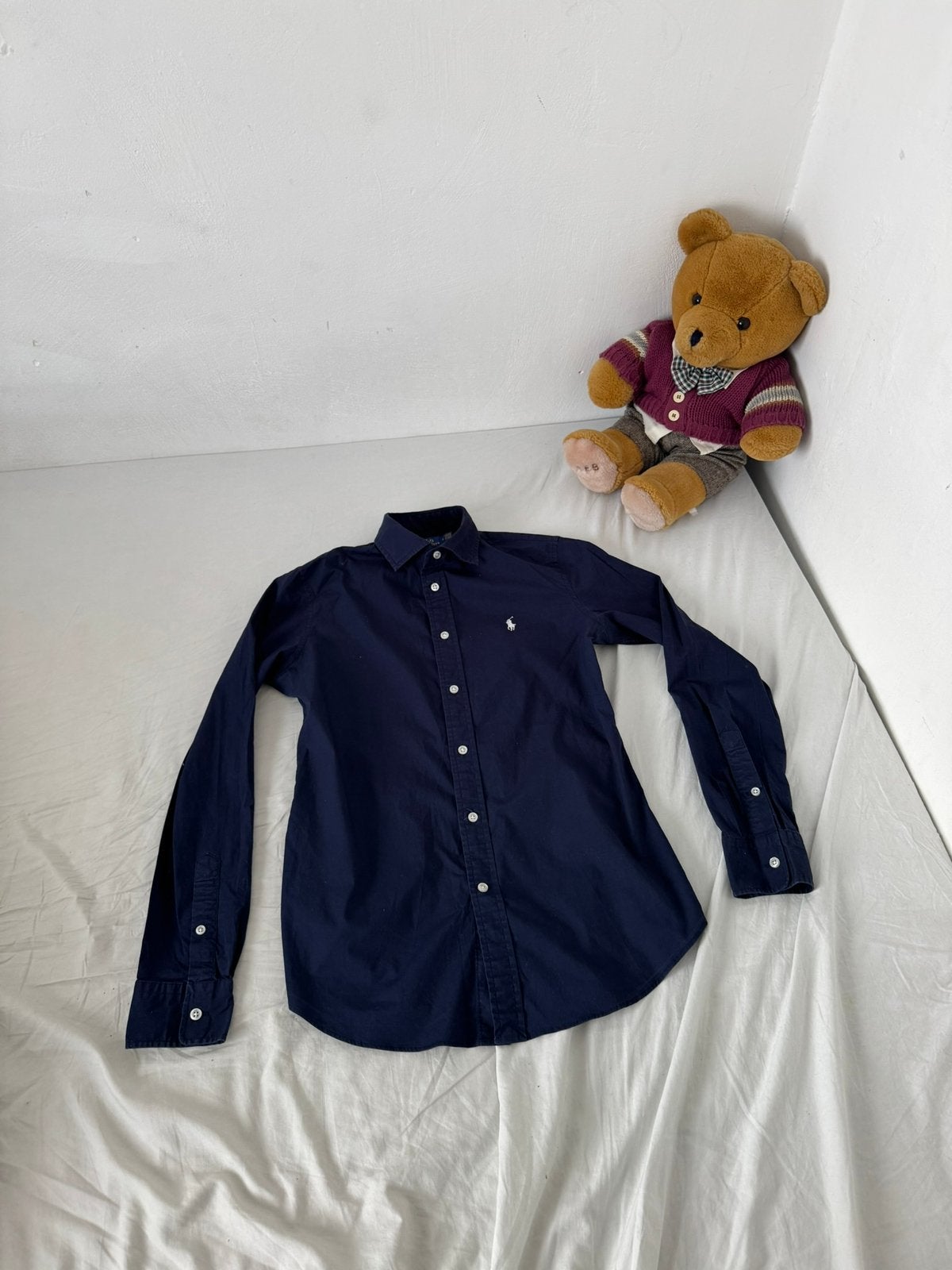 Mooi Ralph Lauren overhemd, Ophalen of Verzenden, Zo goed als nieuw, Maat 36 (S), Blauw
