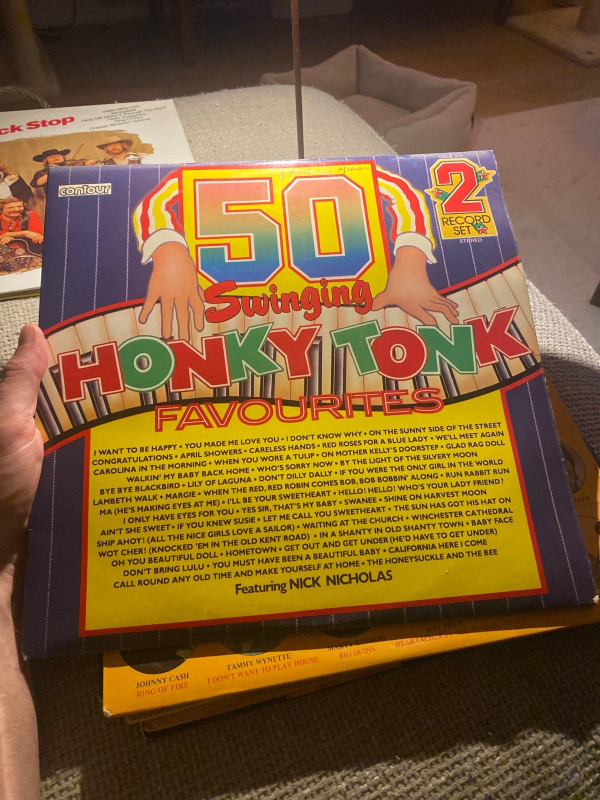 50 Swinging Honky Tonk Favourites - Nick Nicholas (2 LP), Gebruikt, Ophalen of Verzenden, Verzamelalbum, Inclusief doosje