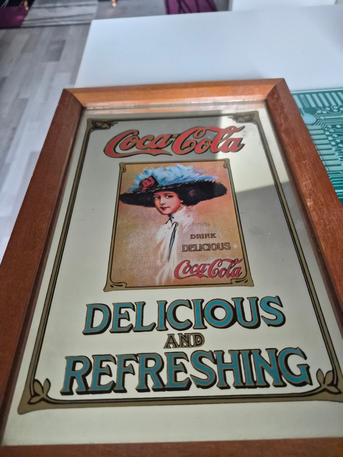 Grote coca  cola  spiegel, Verzamelen, Merken en Reclamevoorwerpen, Ophalen of Verzenden