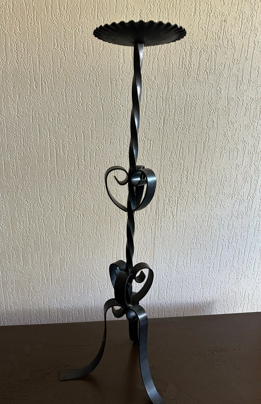 Smeedijzeren vloerkandelaar - Vintage, Ophalen, Overige materialen