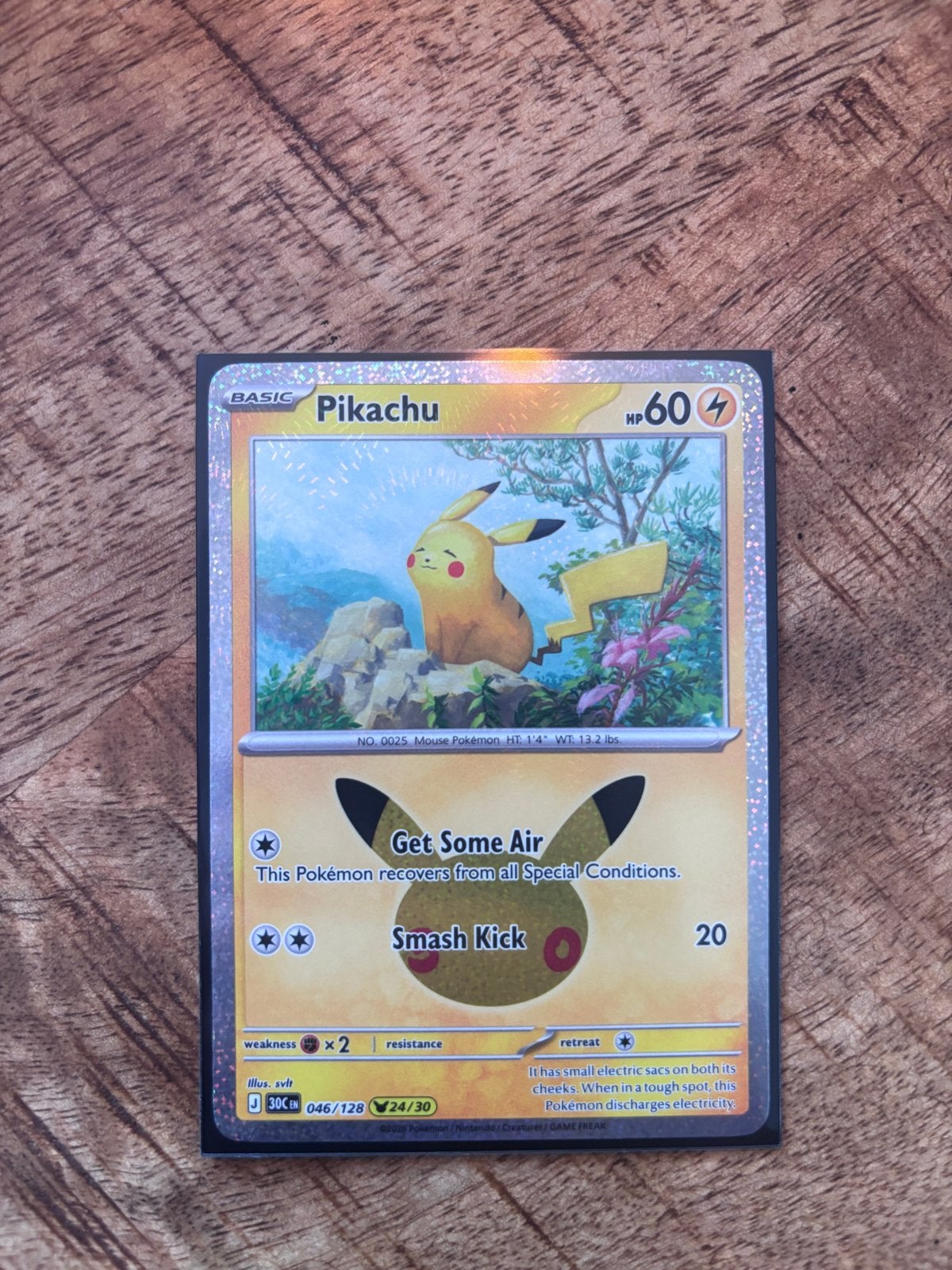 Pikachu Pokémon Kaart 046/128 (24/30) - Basic HP60, Hobby en Vrije tijd, Ophalen of Verzenden, Gebruikt, Losse kaart