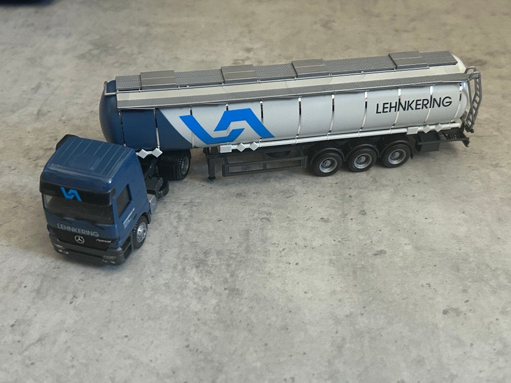 Mercedes-Benz Actros + Lehnkering Silotrailer, Ophalen of Verzenden, Zo goed als nieuw, Bus of Vrachtwagen, Herpa