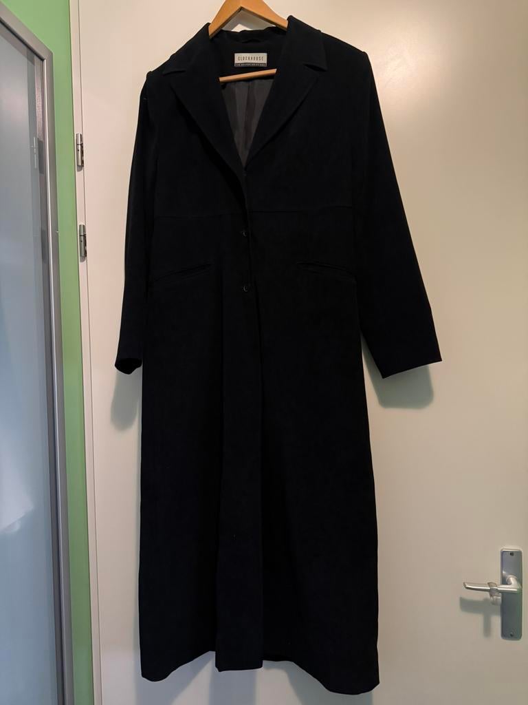 Mantel dames, Ophalen of Verzenden, Zo goed als nieuw, Maat 38/40 (M), Zwart