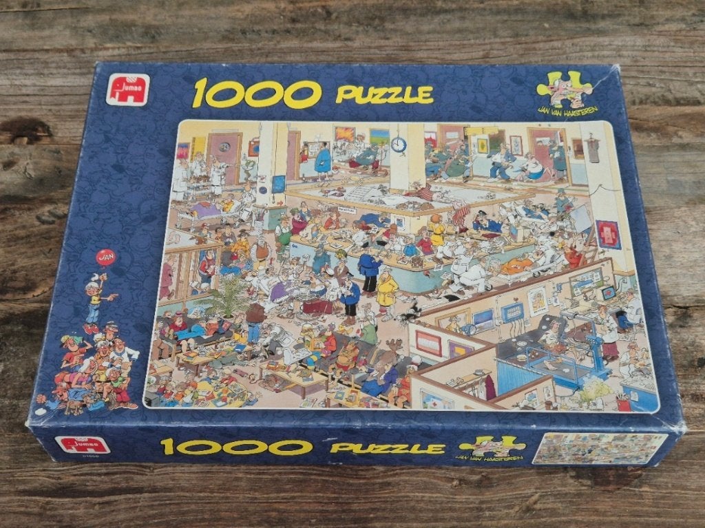 Jan van Haasteren puzzel 1000 stukjes 'Van harte beterschap', Hobby en Vrije tijd, Denksport en Puzzels, Ophalen, 500 t/m 1500 stukjes