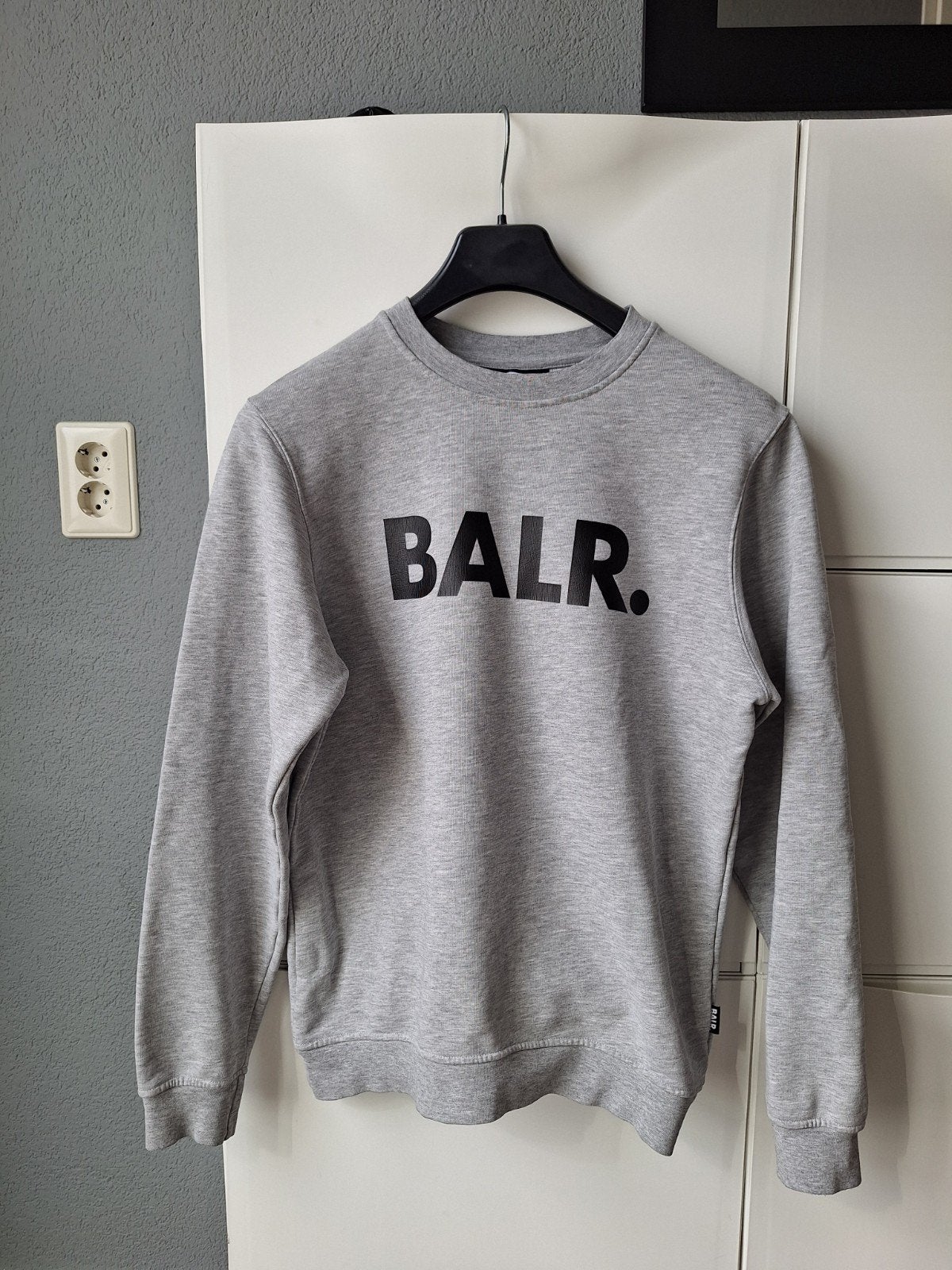 BALR. Sweater Maat S - Grijs met print, Ophalen of Verzenden, Zo goed als nieuw, BALR., Grijs