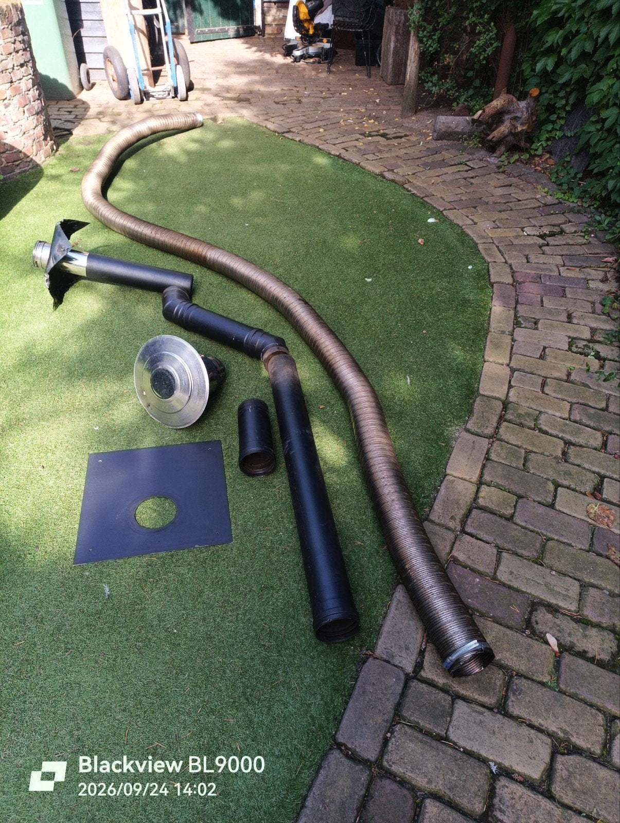flexibele buis rvs pelletkachel 100mm, Huis en Inrichting, Ophalen of Verzenden, Gebruikt, Overige soorten