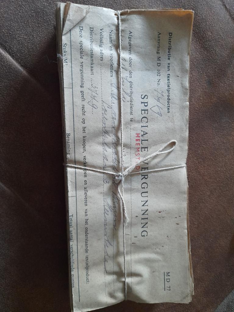 Speciale Vergunning Textielproducten Heemstede 1942, Verzamelen, Tijdschriften, Kranten en Knipsels, Ophalen of Verzenden