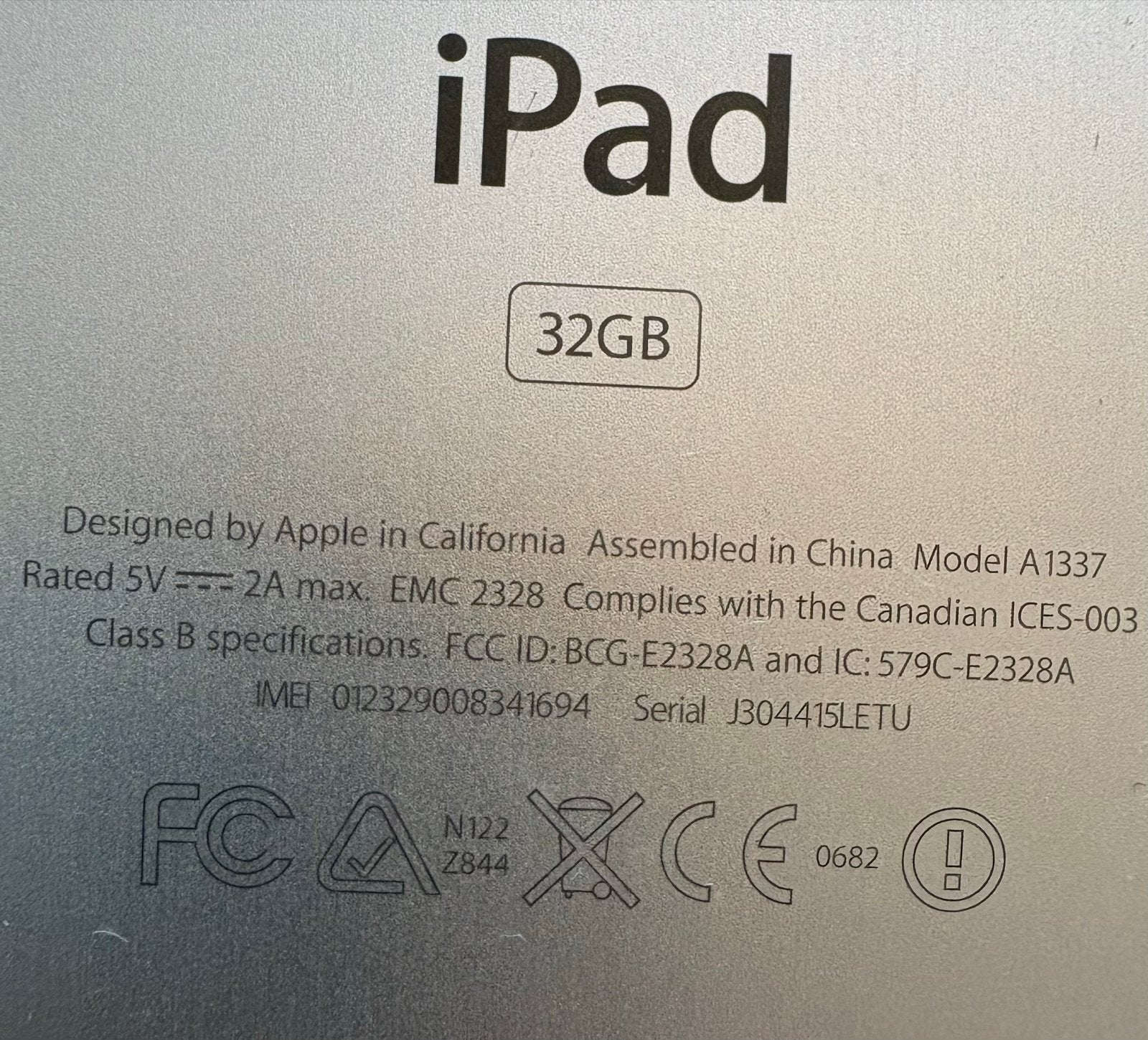 Apple iPad (1e generatie) 32GB Wi-Fi - Model A1337, Computers en Software, 10 inch, Gebruikt, 32 GB, Apple iPad
