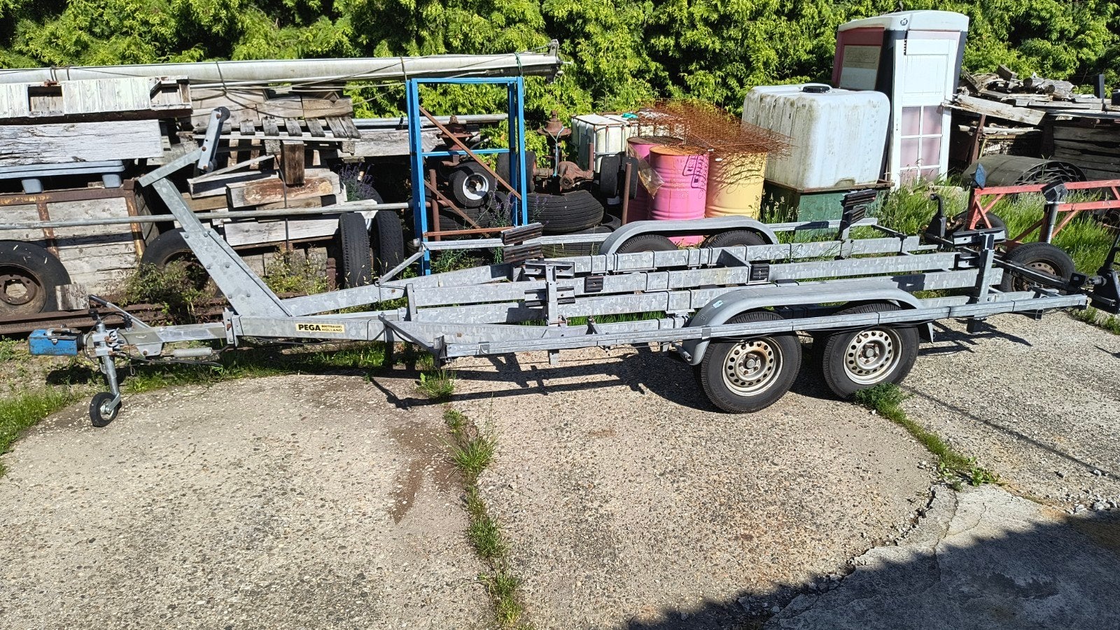 Pega 2700kg kenteken trailer, Watersport en Boten, Boottrailers, Ophalen, Gebruikt, Overige typen, .