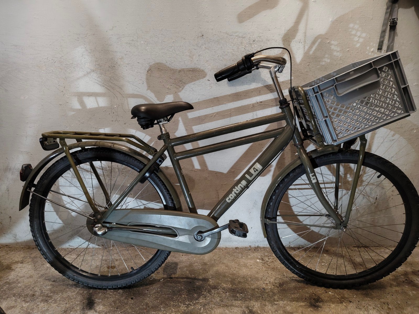 Jongensfiets transportfiets 26inch Cortina U4 met kratje, Terugtraprem, Cortina U4 transportfiets, Versnellingen, Ophalen