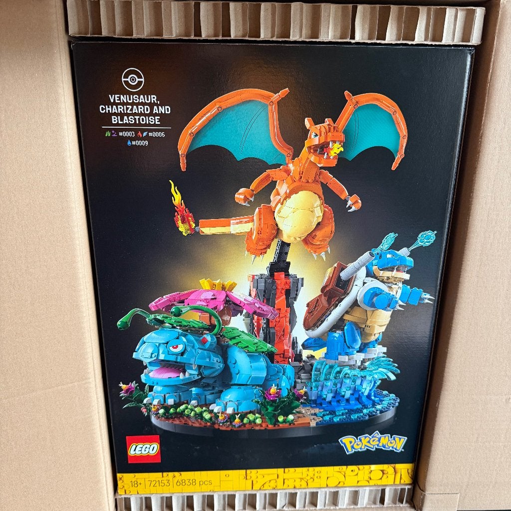 Ruilen:LEGO Pokémon 72153 Venusaur, Charizard & Blastoise, Overige thema's, Lego, Nieuw, Ophalen of Verzenden