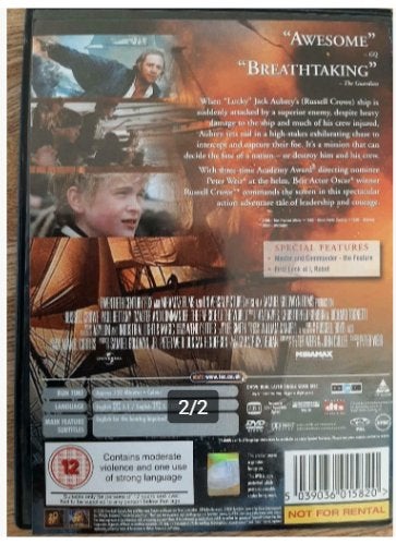 Master And Commander DVD, Cd's en Dvd's, Engels, Ophalen of Verzenden, Vanaf 12 jaar, Gebruikt