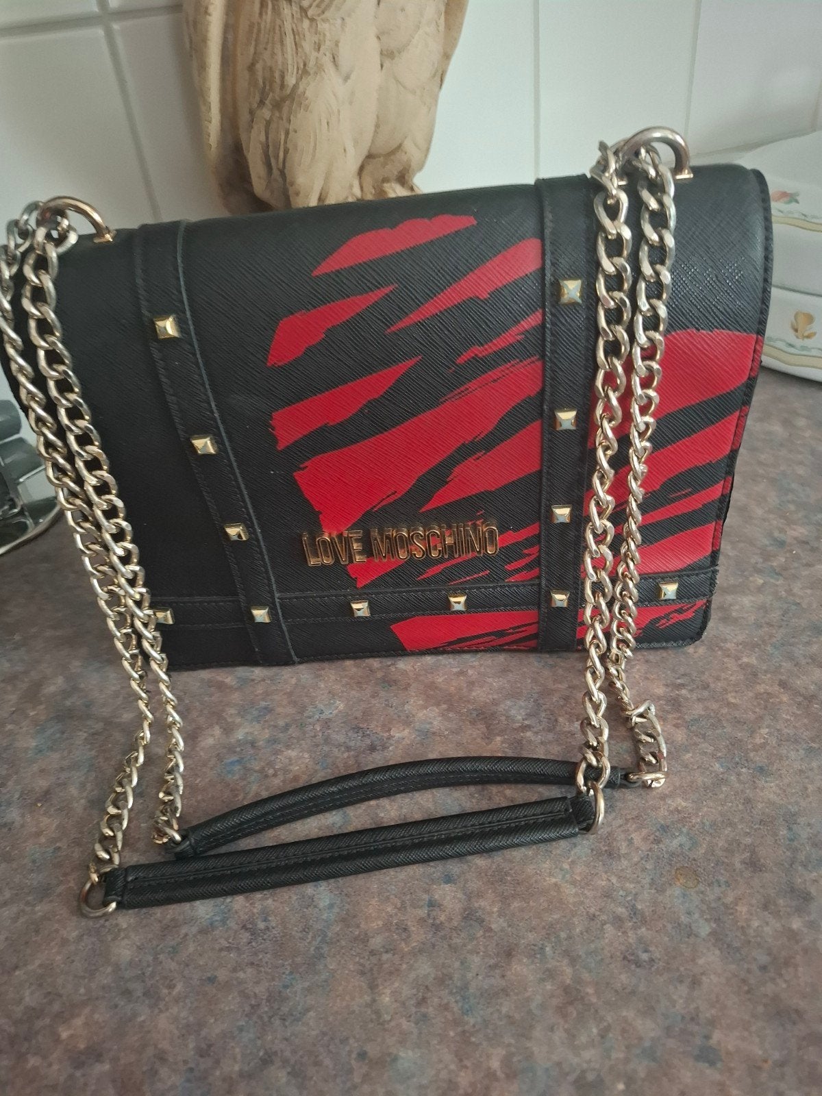 moschino dames tas, Ophalen of Verzenden, Zo goed als nieuw, Zwart