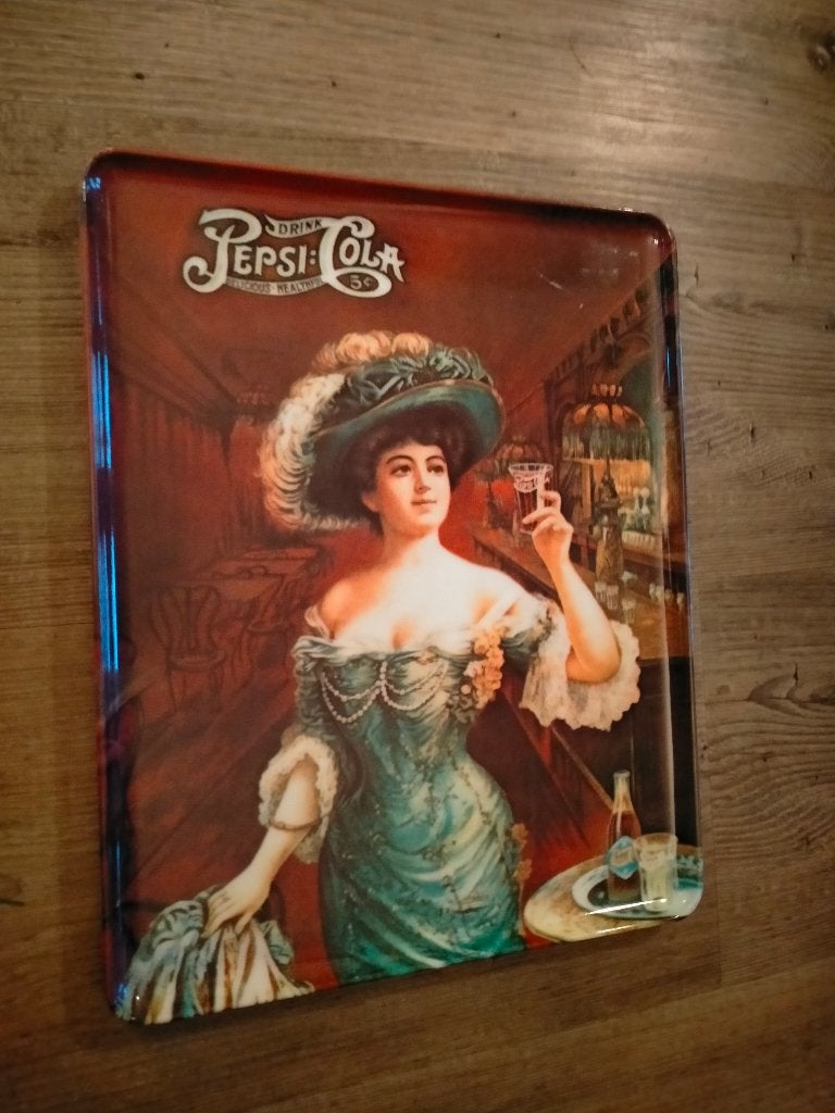 Pepsi Cola vintage drank plastic dienblad RARE logo reclame, Ophalen of Verzenden, Gebruikt, Gebruiksvoorwerp