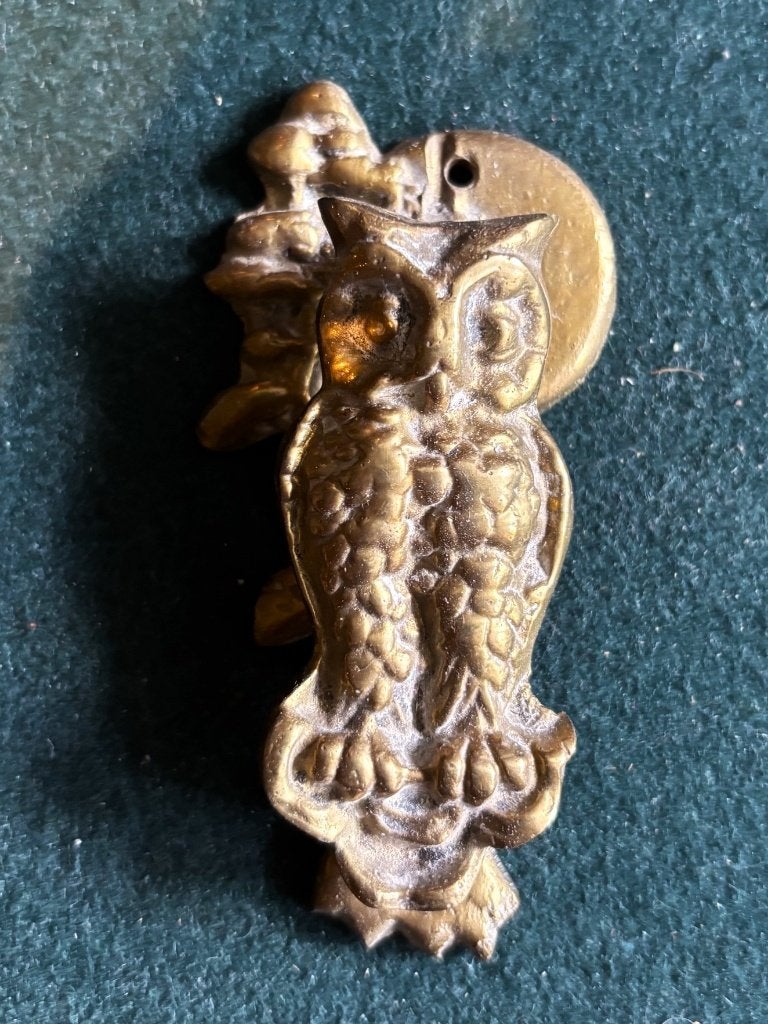 messing deurklopper in de vorm van uiltje, Ophalen of Verzenden