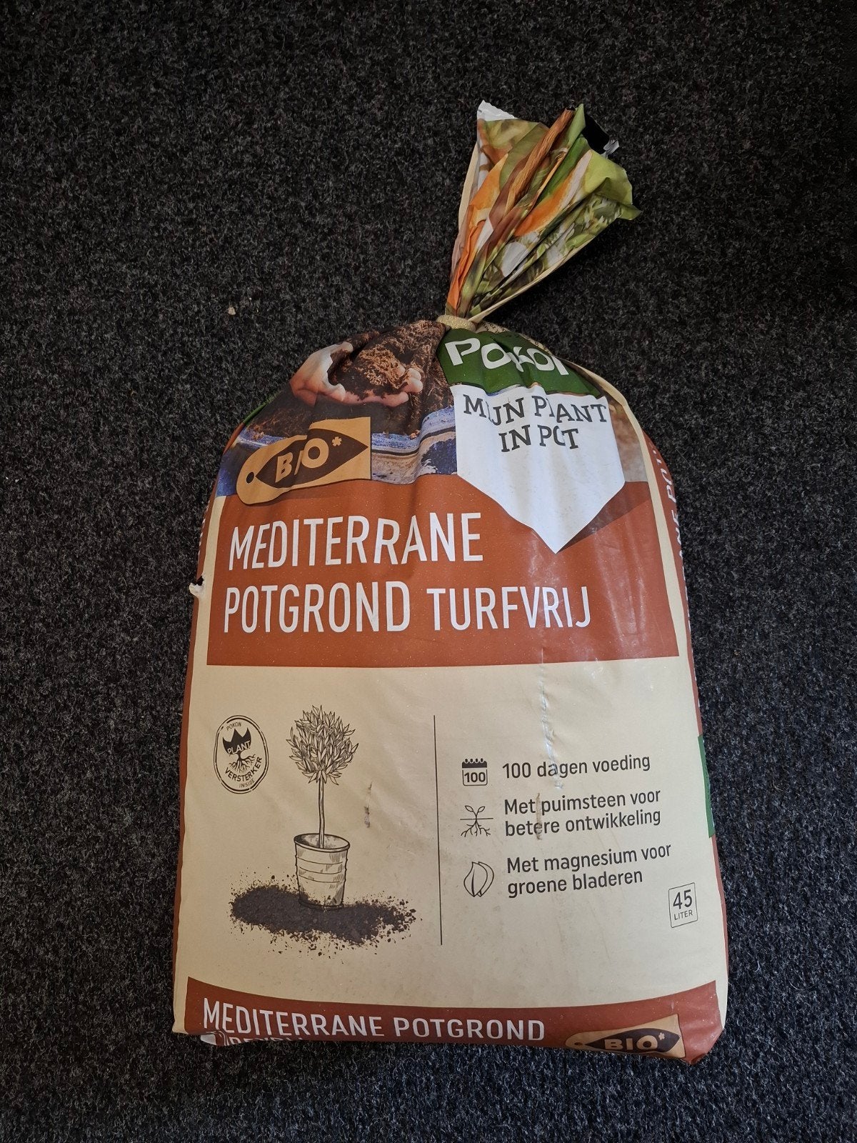 Mediterrane potgrond 45 liter - ideaal voor olijfbomen, Ophalen