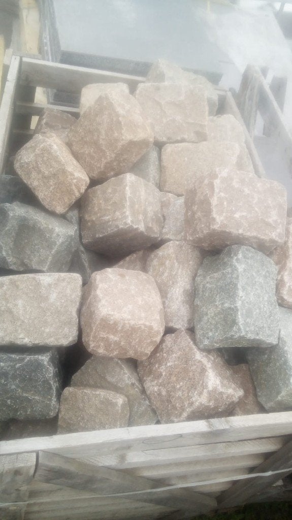 Natuurstenen keien getrommeld +-14-17 cm (2 kratten), Ophalen, Nieuw, Beton, Klinkers