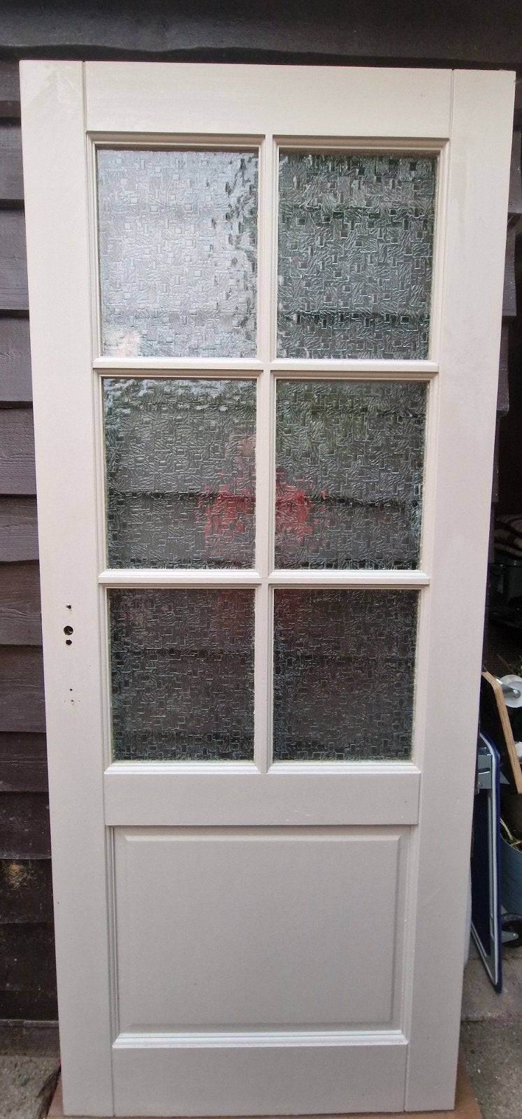 Te koop binnendeur (stomp) hout met glas., Ophalen, Gebruikt, Binnendeur, Glas