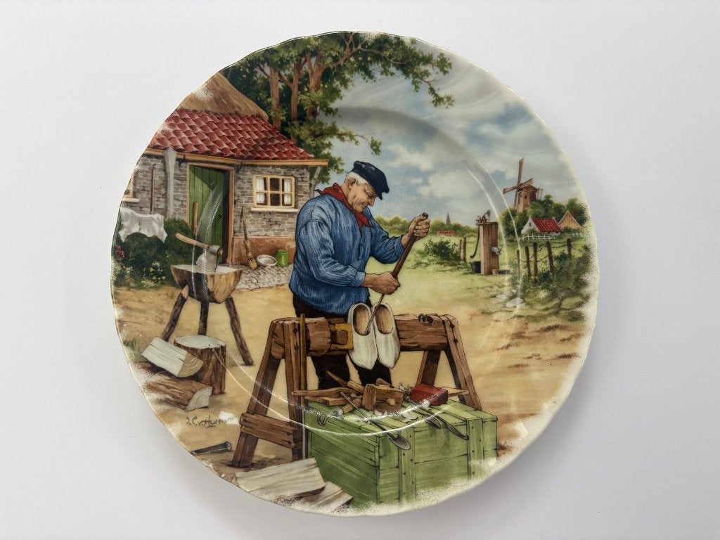 Royal Schwabap Holland bord - klompenmaker, Ophalen of Verzenden