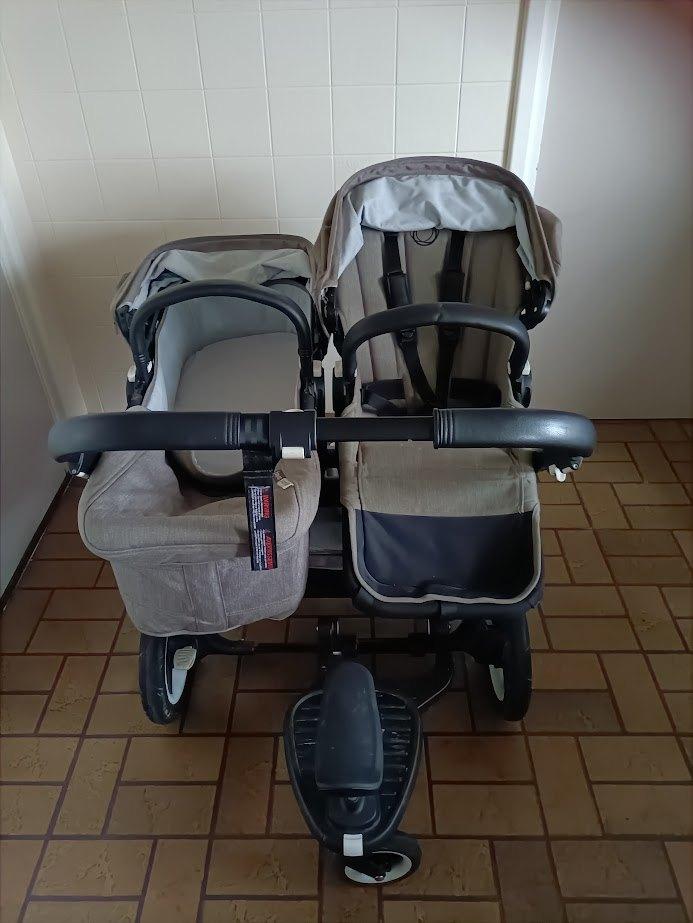Complete Bugaboo duo donkey 2, Kinderen en Baby's, Kinderwagens en Combinaties, Gebruikt, Kinderwagen, Bugaboo, Duowagen, Verstelbare duwstang